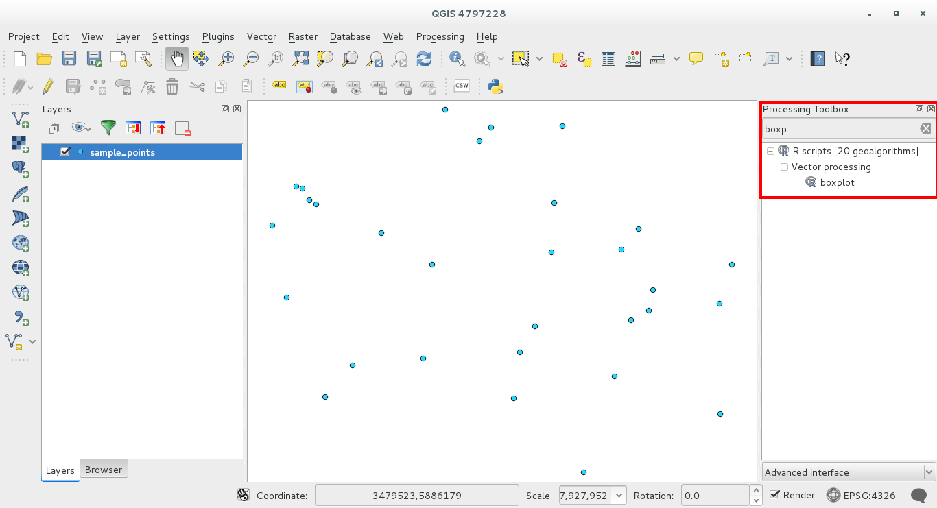 R script in QGIS